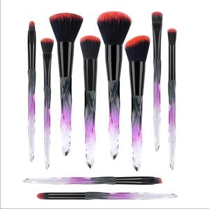 Beautiful Makeup Brushes, Make Up Brushes Set Transparent Handle for Foundation